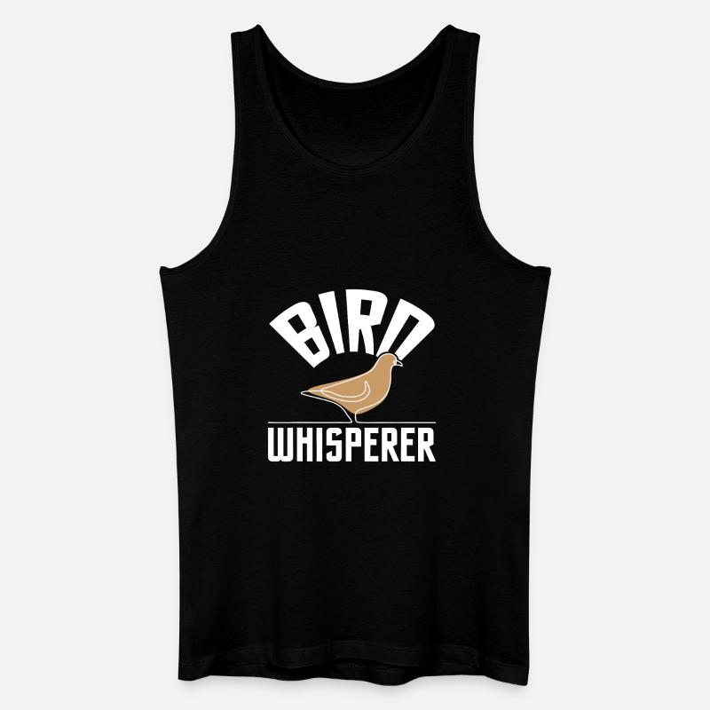 Bird Whisperer Logo Abschlag - Männer Bio Tank Top - Schwarz