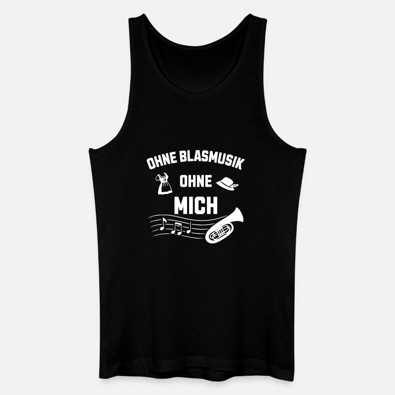 Ohne Blasmusik ohne mich - Frühschoppen - Männer Bio Tank Top - Schwarz
