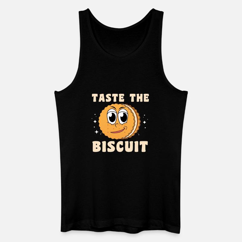Taste The Biscuit Charakter - Männer Bio Tank Top - Schwarz