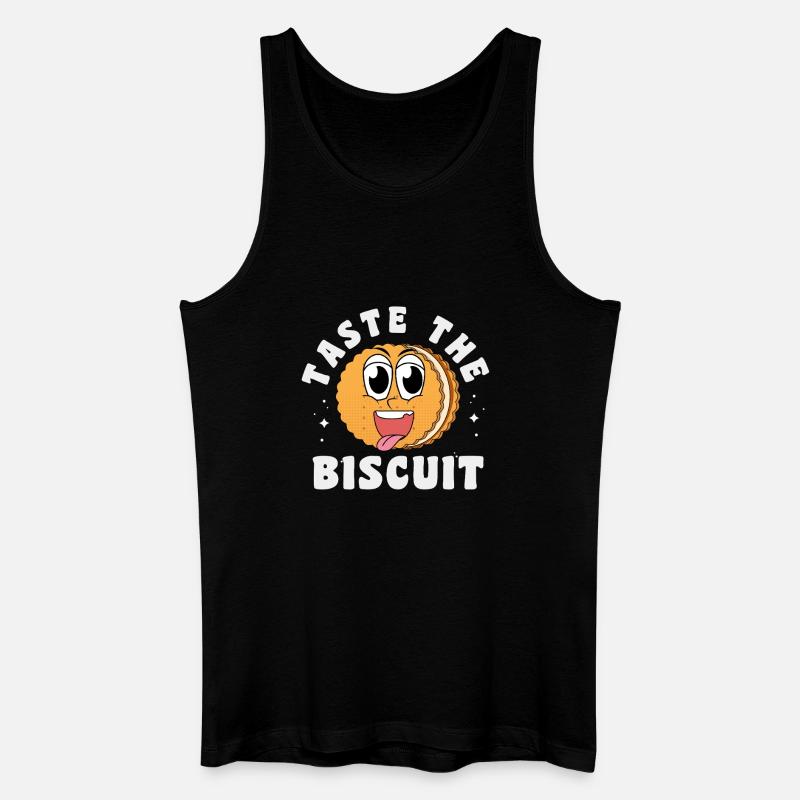Probieren Sie den Biscuit-Cartoon-Keks - Männer Bio Tank Top - Schwarz