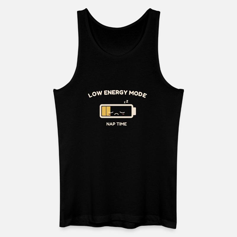 Energiearmer Modus – Pflichtschläfchen - Männer Bio Tank Top - Schwarz