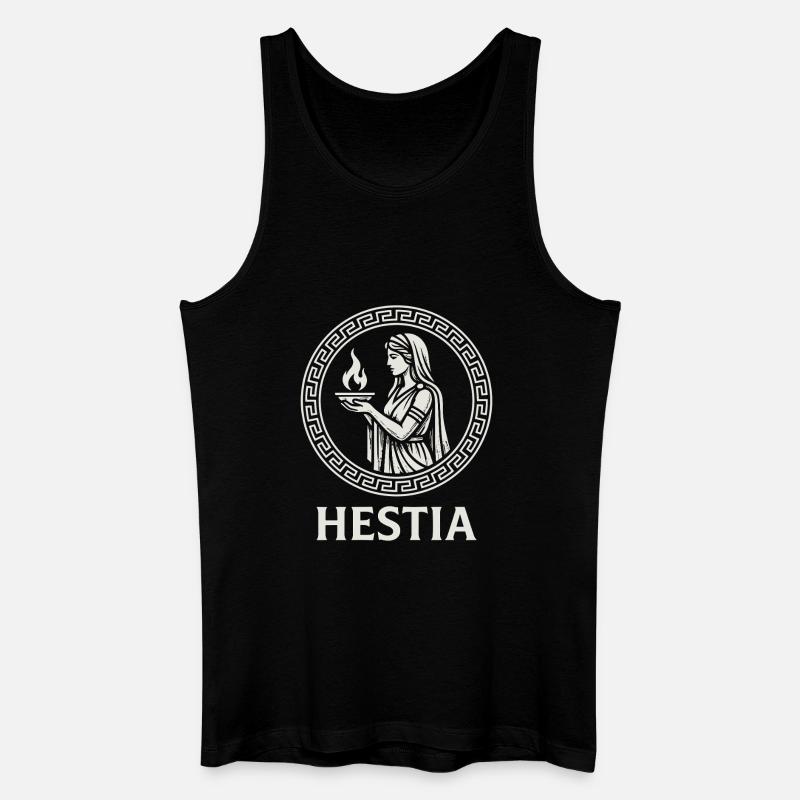 Hestia Flame Circle - Männer Bio Tank Top - Schwarz
