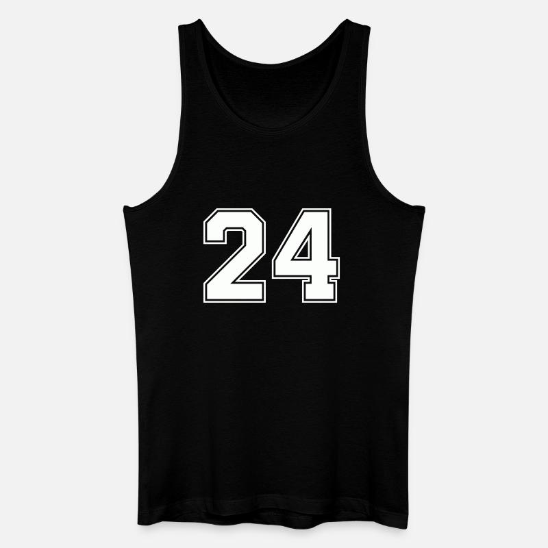 24 - Männer Bio Tank Top - Schwarz