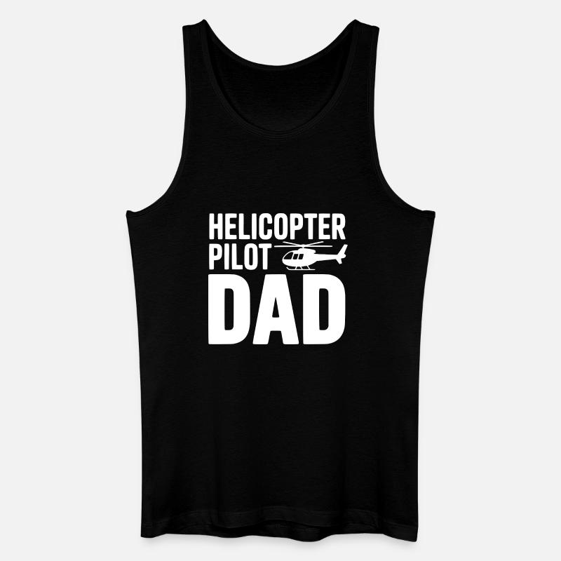 Hubschrauberpilot-Vater - Männer Bio Tank Top - Schwarz