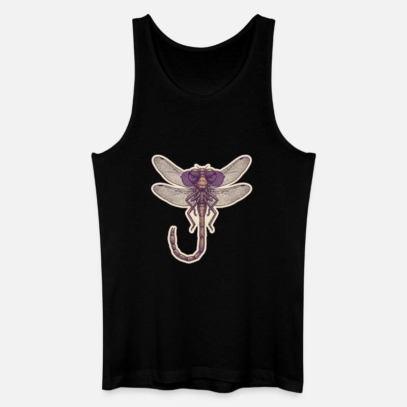 Coole Libelle - Männer Bio Tank Top - Schwarz