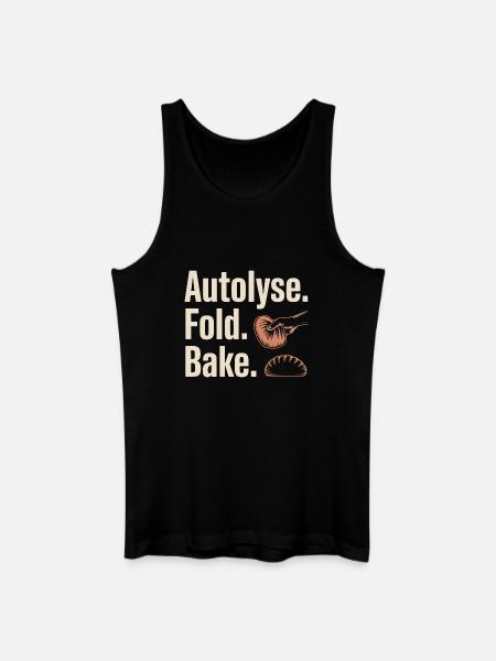Autolyse Fold Bake Bread Art - Men’s Organic Tank Top - black