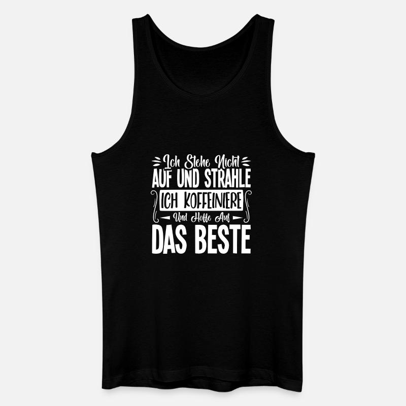 kaffee Spruch Kaffeetrinker kaffeeliebhaber - Männer Bio Tank Top - Schwarz