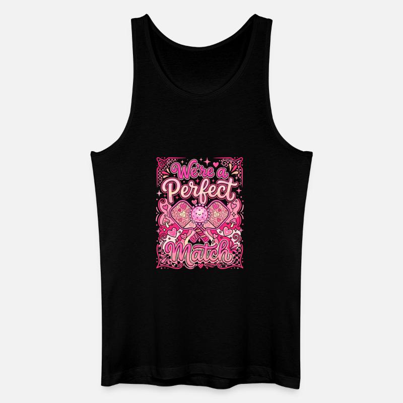 Perfektes Match Herzglanz - Männer Bio Tank Top - Schwarz