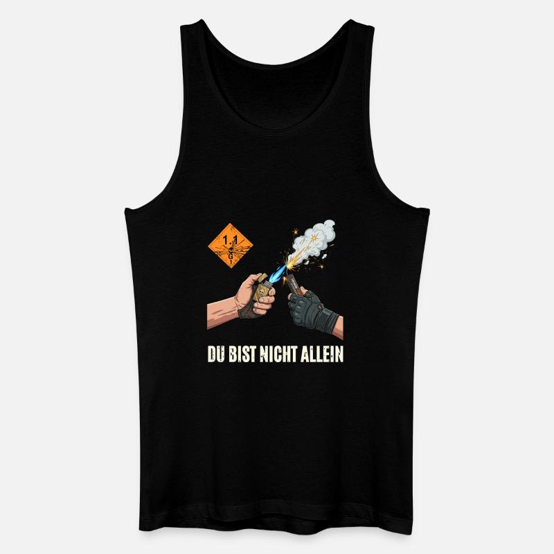 Pyro Bruder - Männer Bio Tank Top - Schwarz