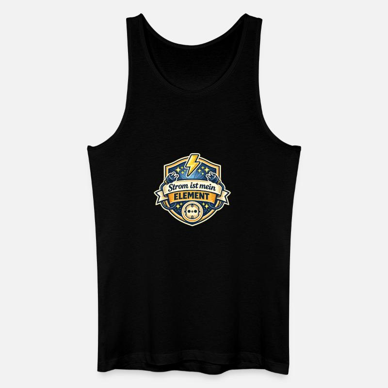 Strom ist mein Element - Männer Bio Tank Top - Schwarz