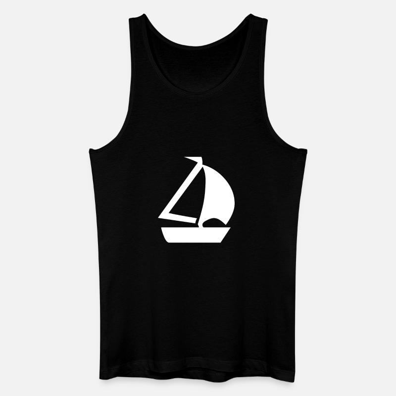 Segeln - Männer Bio Tank Top - Schwarz