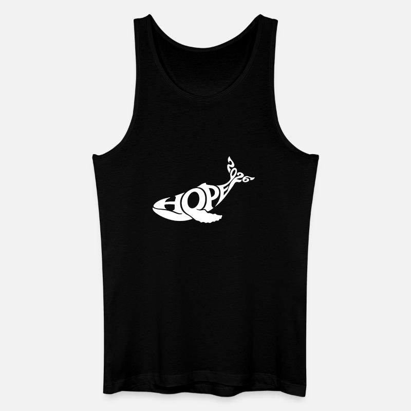 HOPE der Wal - Männer Bio Tank Top - Schwarz