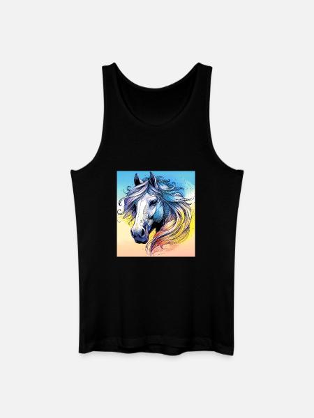 horse - Men’s Organic Tank Top - black
