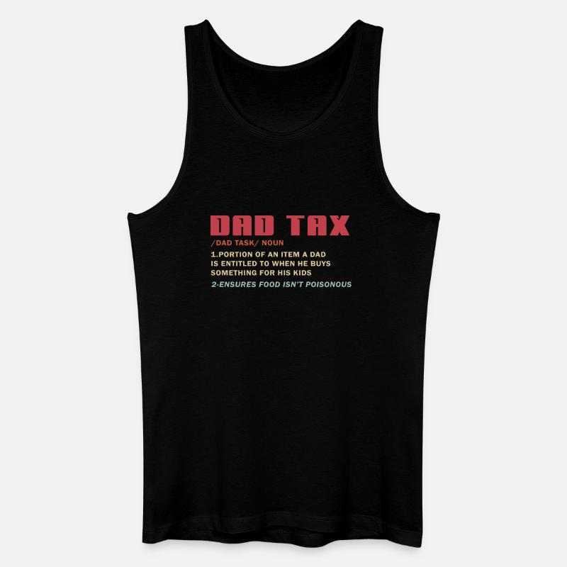 Papa-Steuer-Meme-Tee: Kinderabzug - Männer Bio Tank Top - Schwarz
