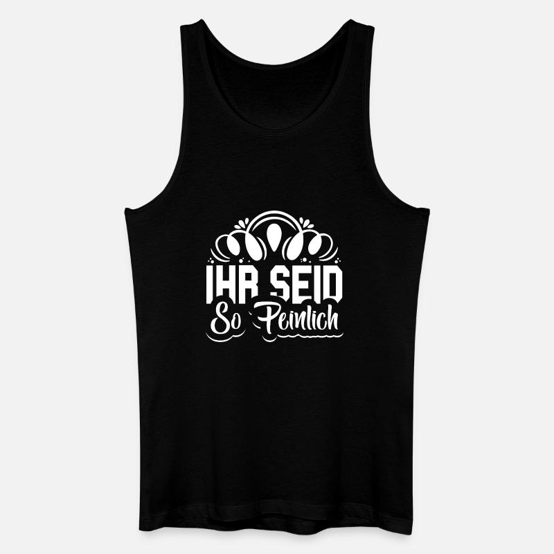 Ihr seid so peinlich Spruch Jugendlich - Männer Bio Tank Top - Schwarz