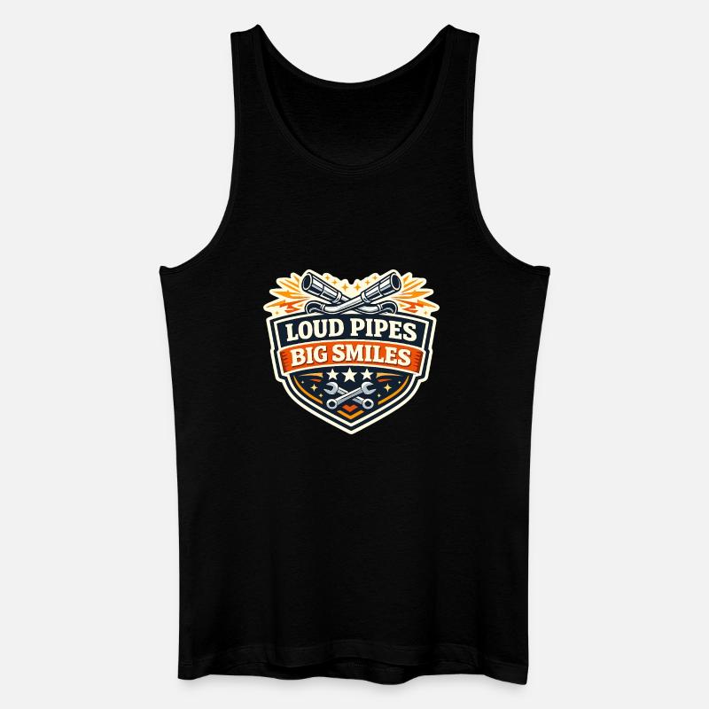 Lautrohre Großes Lächeln - Männer Bio Tank Top - Schwarz