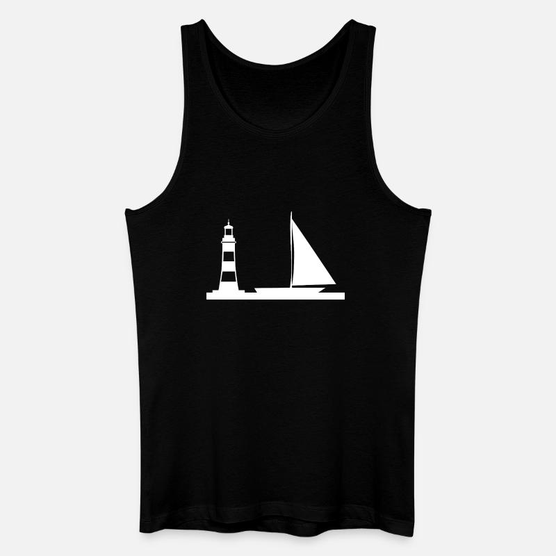Segeln - Männer Bio Tank Top - Schwarz