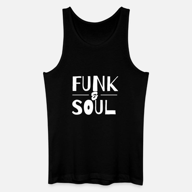 Funk & Soul retro typografi - Økologisk tanktop til mænd - sort