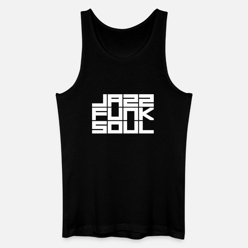 Monochromes Rastergeometrisches Muster - Männer Bio Tank Top - Schwarz
