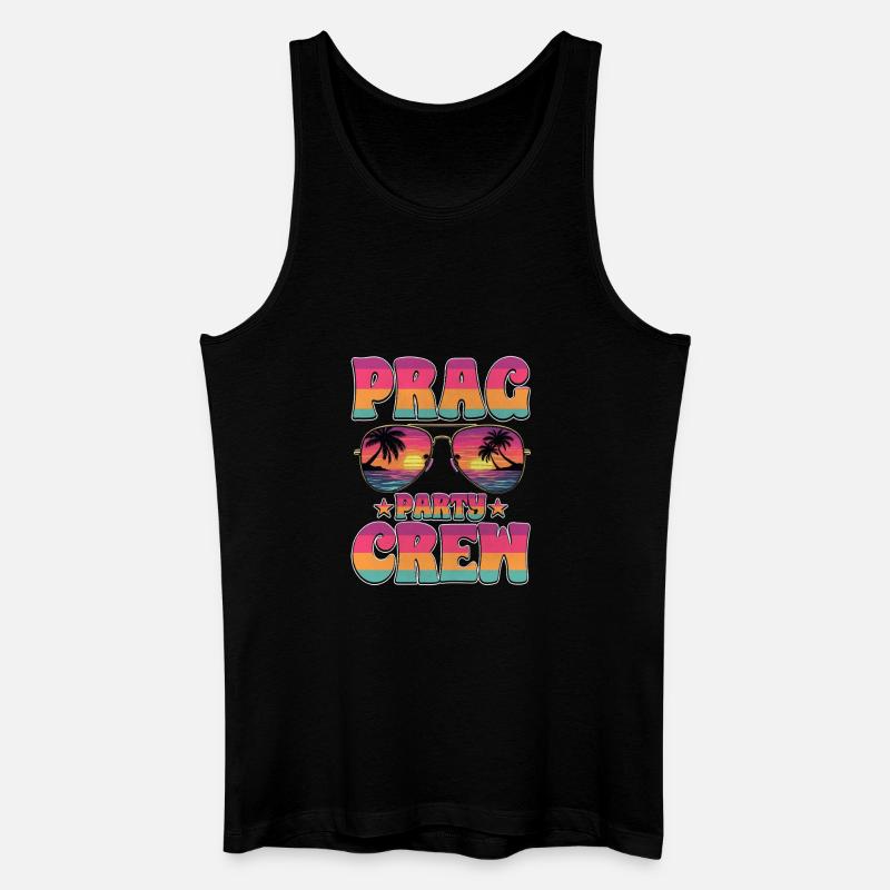 Prag Party Crew - Männer Bio Tank Top - Schwarz