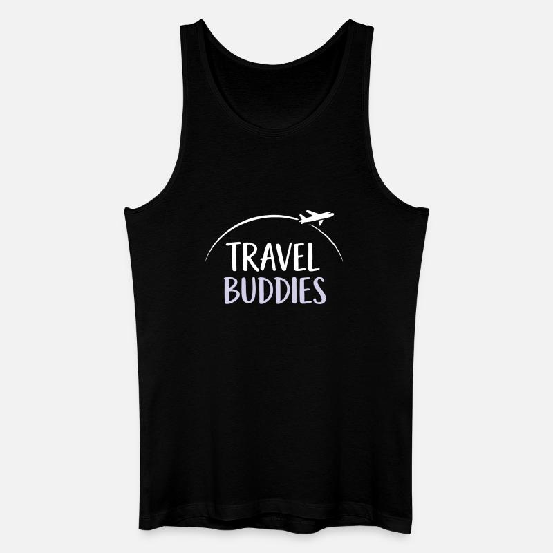 Travel buddies - Männer Bio Tank Top - Schwarz