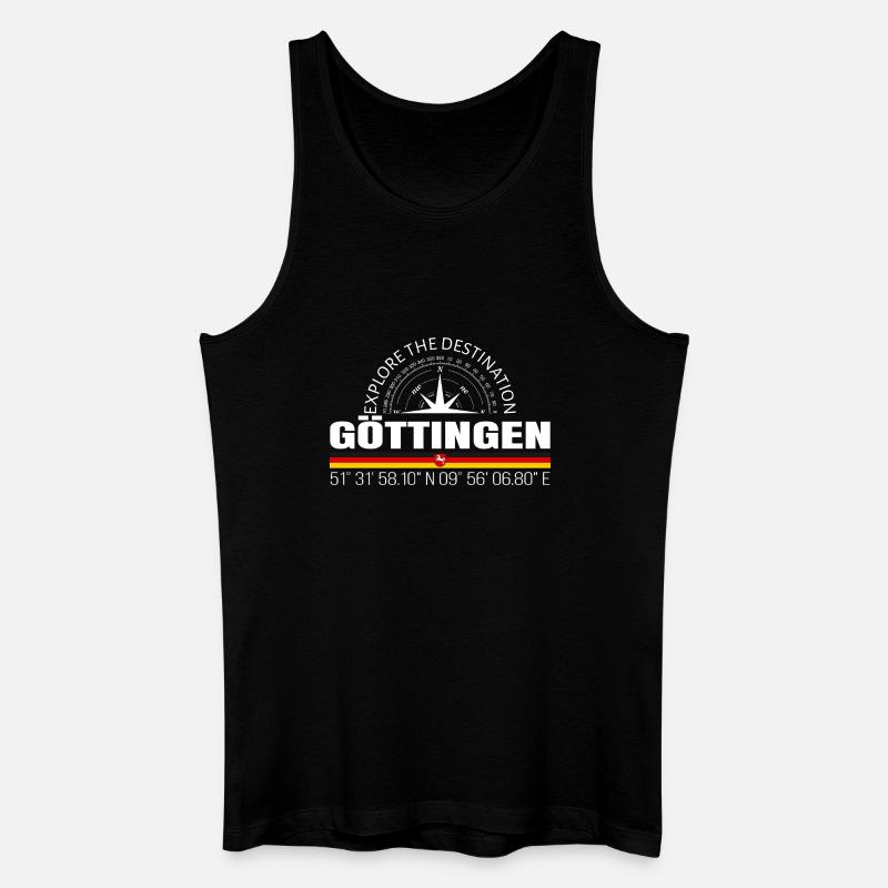 Göttingen - Männer Bio Tank Top - Schwarz