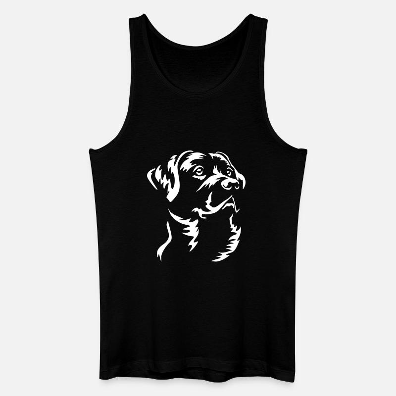 Labrador Kopf "Black Edition" - Männer Bio Tank Top - Schwarz