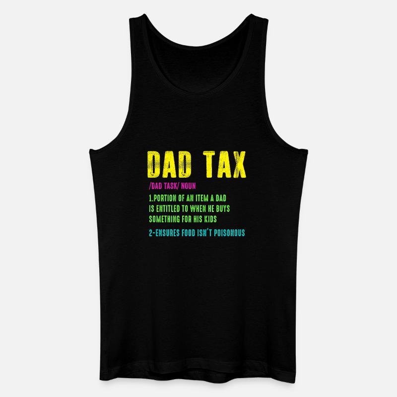 Papa Steuer Neon Humor Tee - Männer Bio Tank Top - Schwarz