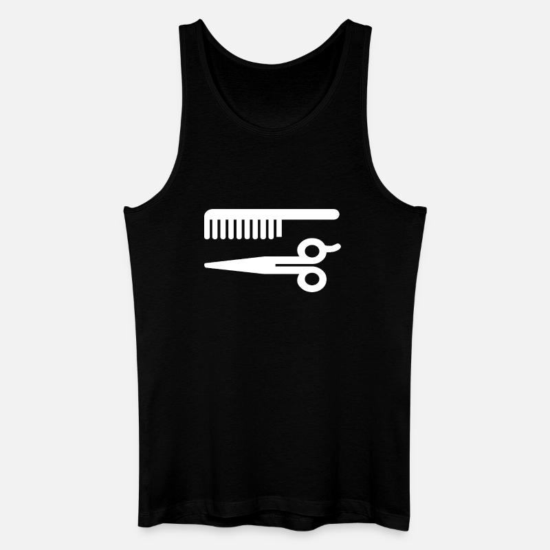 Friseur - Männer Bio Tank Top - Schwarz