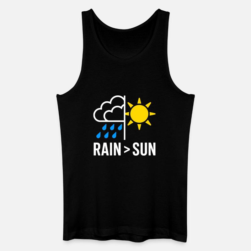 Rain Over Sun Regen - Männer Bio Tank Top - Schwarz