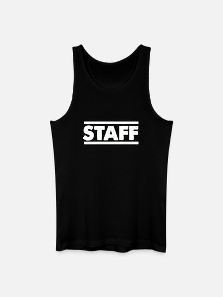 Staff Lettering Bold Contrast - Men’s Organic Tank Top - black