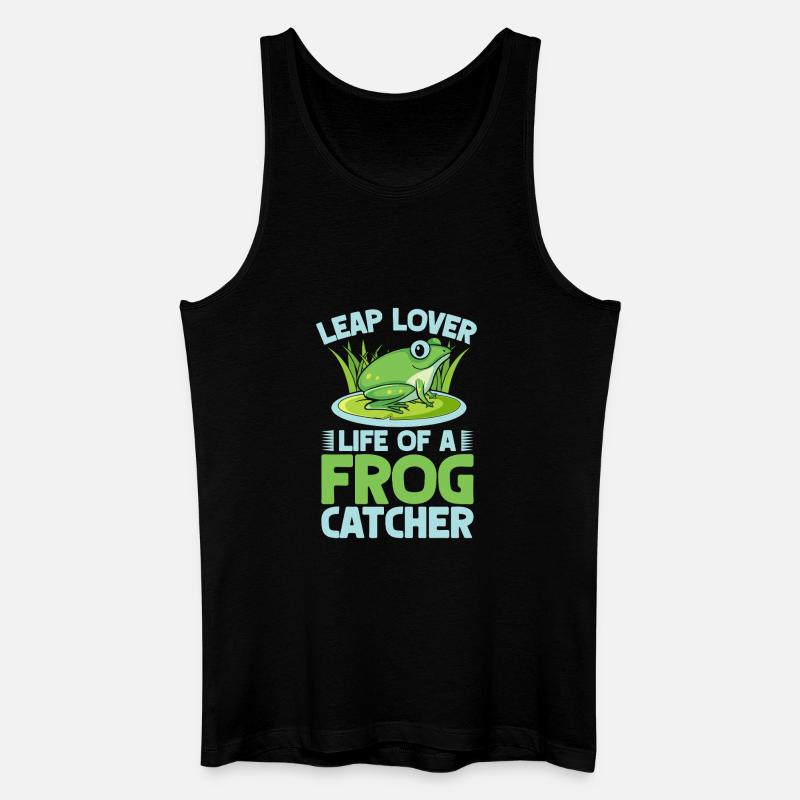 Frog Catcher Leap Lover Frog - Männer Bio Tank Top - Schwarz