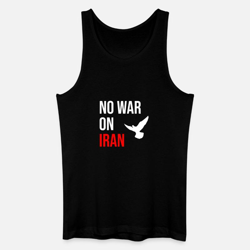 No War On Iran - Männer Bio Tank Top - Schwarz
