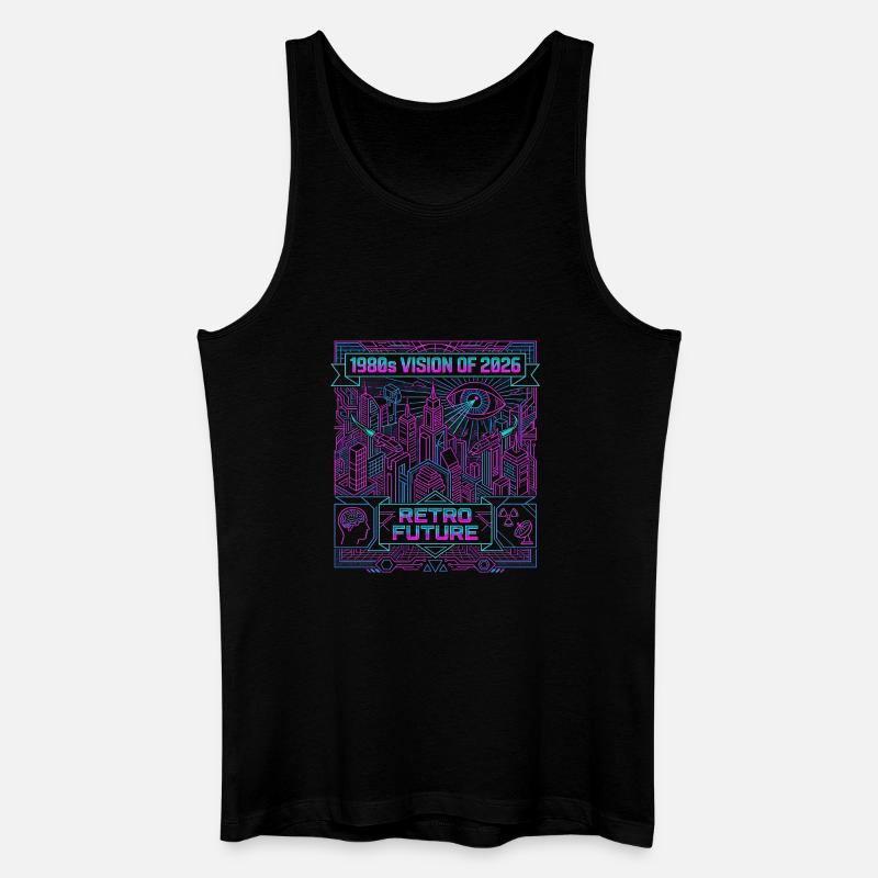 Old Vision Of Future - Männer Bio Tank Top - Schwarz
