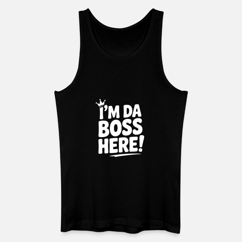 Ich bin hier! - Männer Bio Tank Top - Schwarz