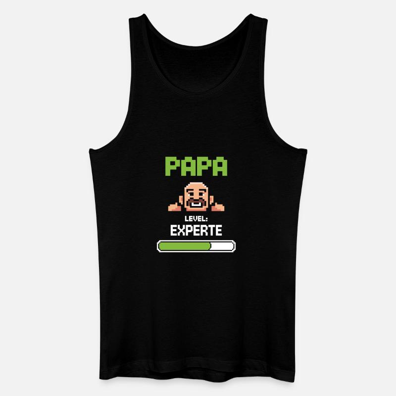 Gamer Papa Level Experte Design - Männer Bio Tank Top - Schwarz