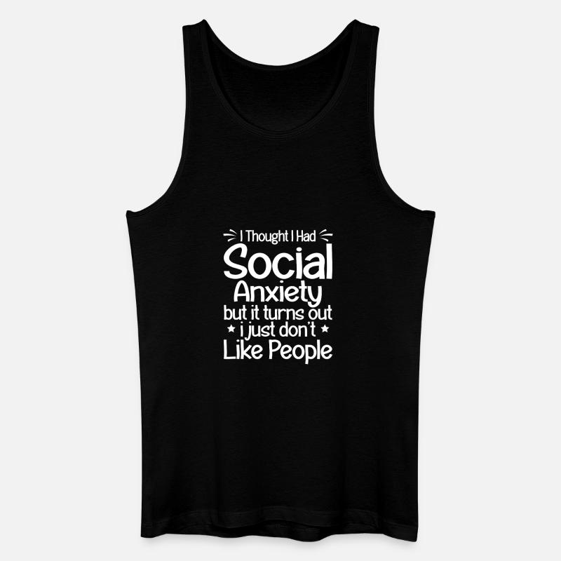 Soziale Ängste - Männer Bio Tank Top - Schwarz