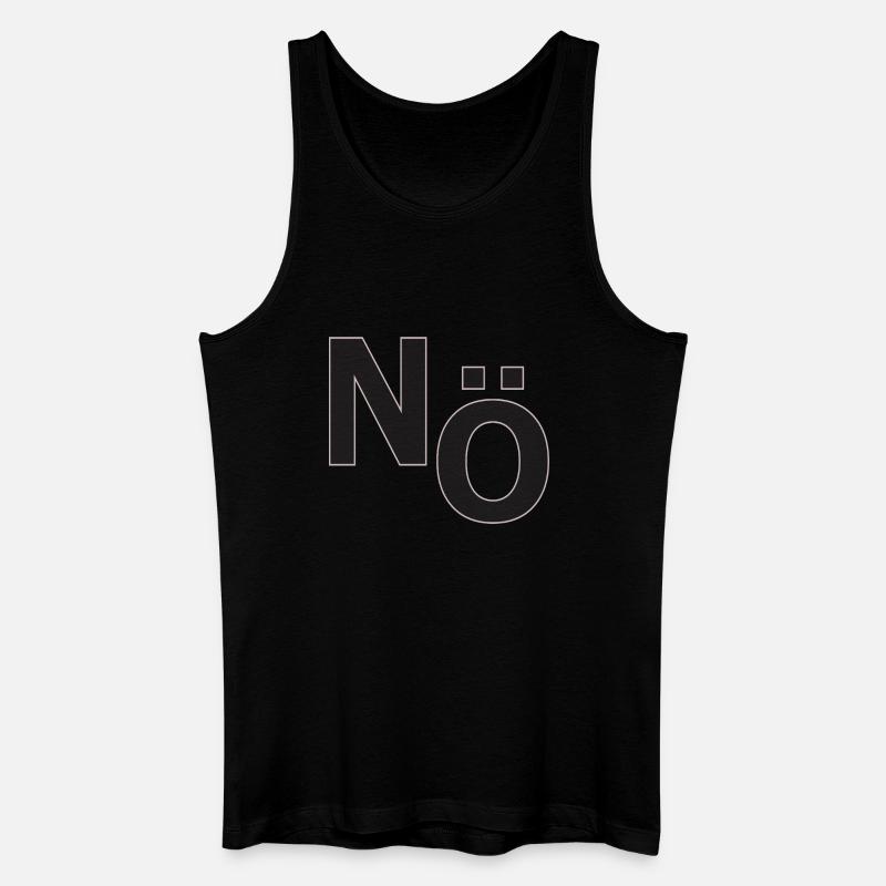Non – Déclaration typographique minimale - Débardeur bio Homme - noir