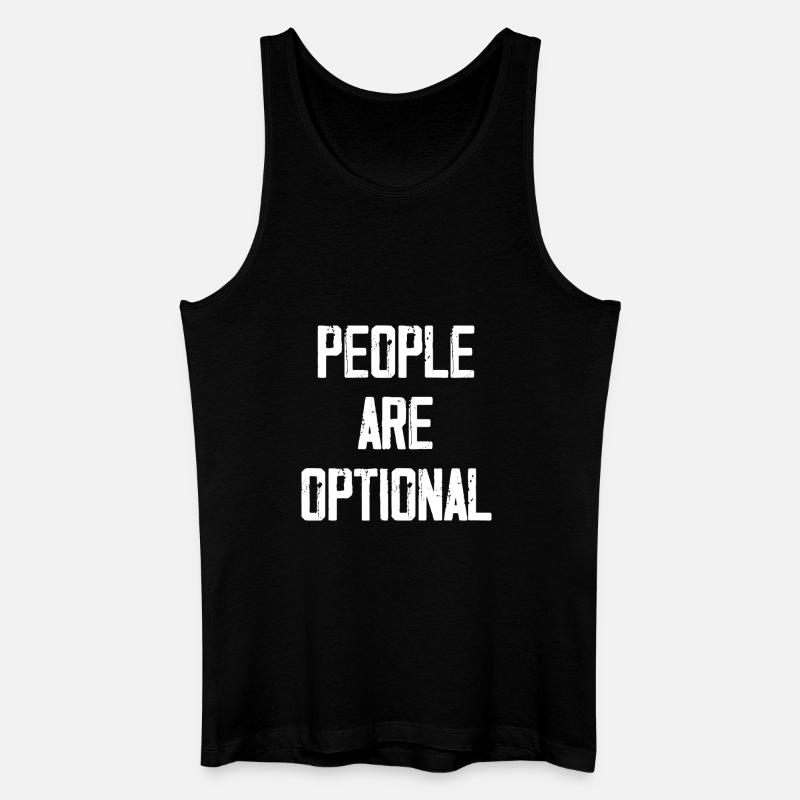 Menschen sind optional - Männer Bio Tank Top - Schwarz