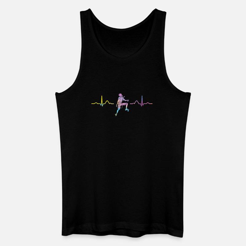Boulderer Herzschlag Boulder Bouldern - Männer Bio Tank Top - Schwarz