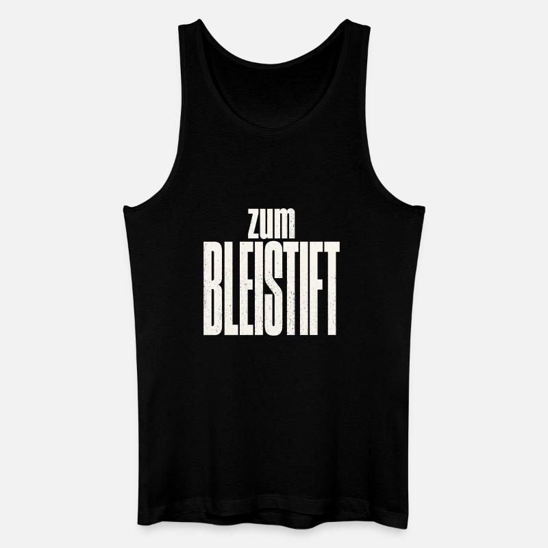 Zum Bleistift - Männer Bio Tank Top - Schwarz
