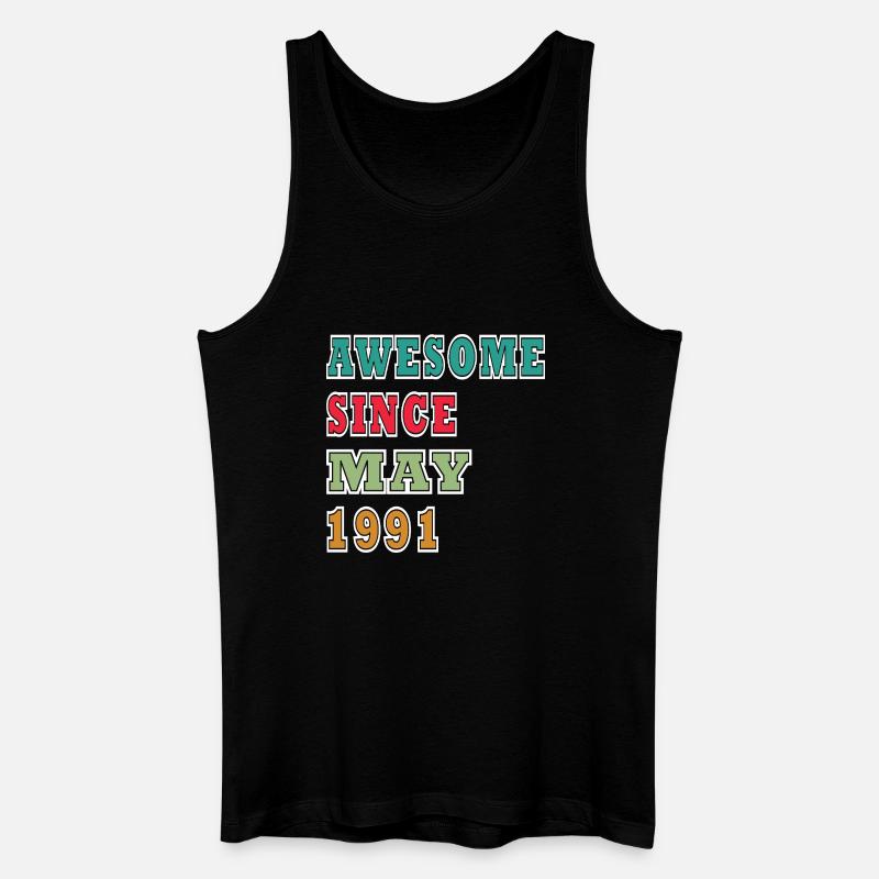 Awesome Since May 1991 - Männer Bio Tank Top - Schwarz