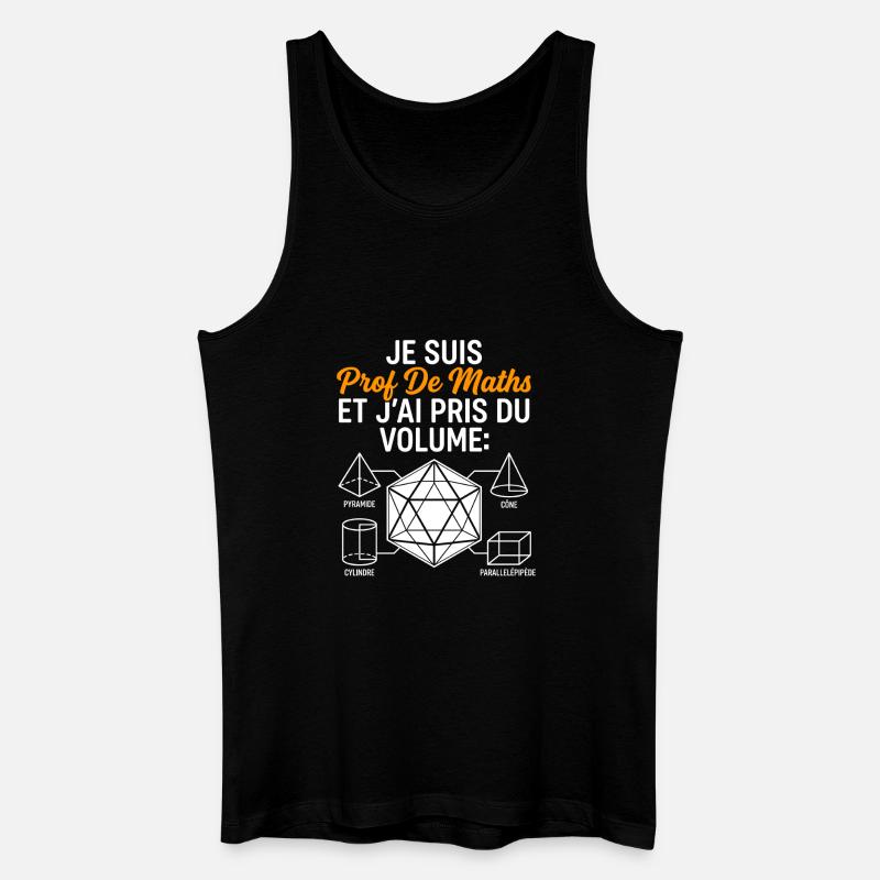 Prof de Maths Volume Humour - Débardeur bio Homme - noir