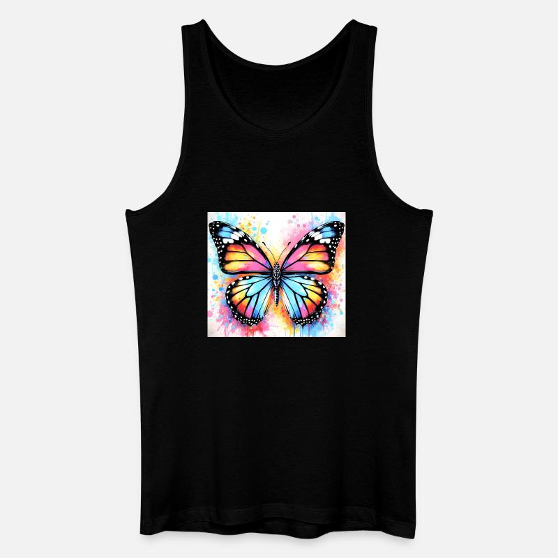 Schmetterling - Männer Bio Tank Top - Schwarz