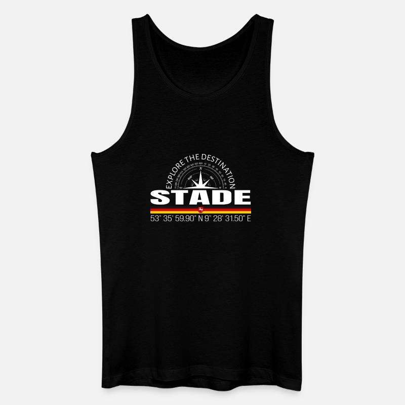 Stade - Männer Bio Tank Top - Schwarz