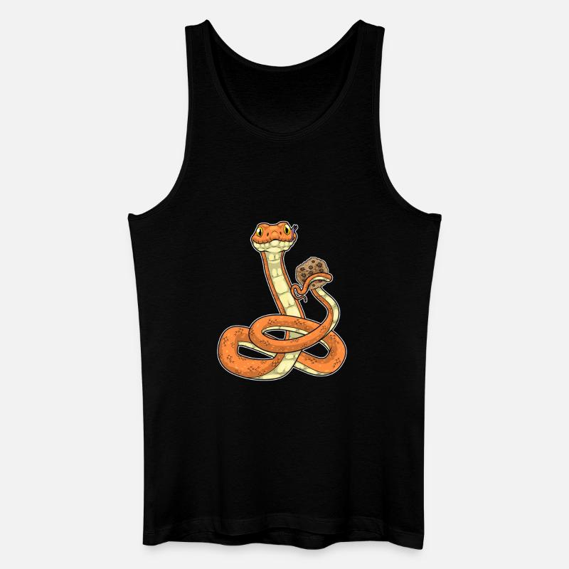 Schlange Cookie - Männer Bio Tank Top - Schwarz