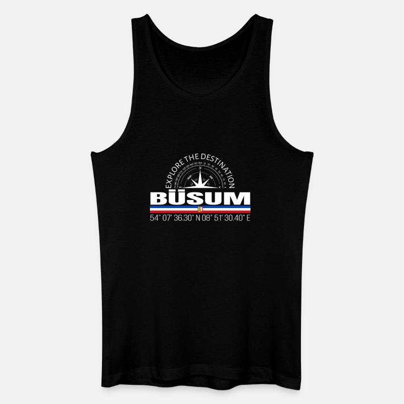 Büsum - Männer Bio Tank Top - Schwarz