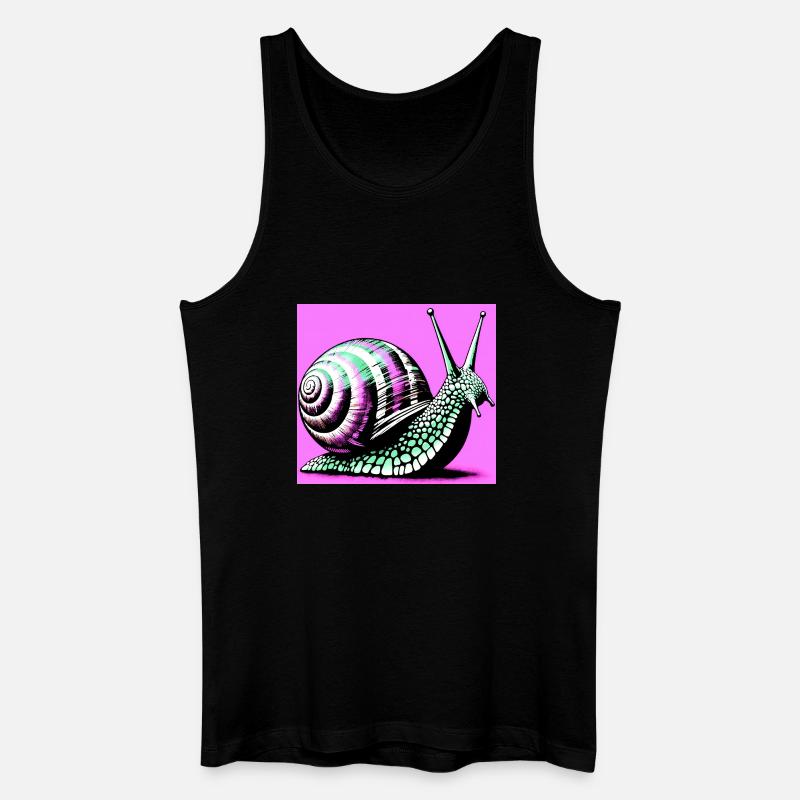 Schnecke - Männer Bio Tank Top - Schwarz
