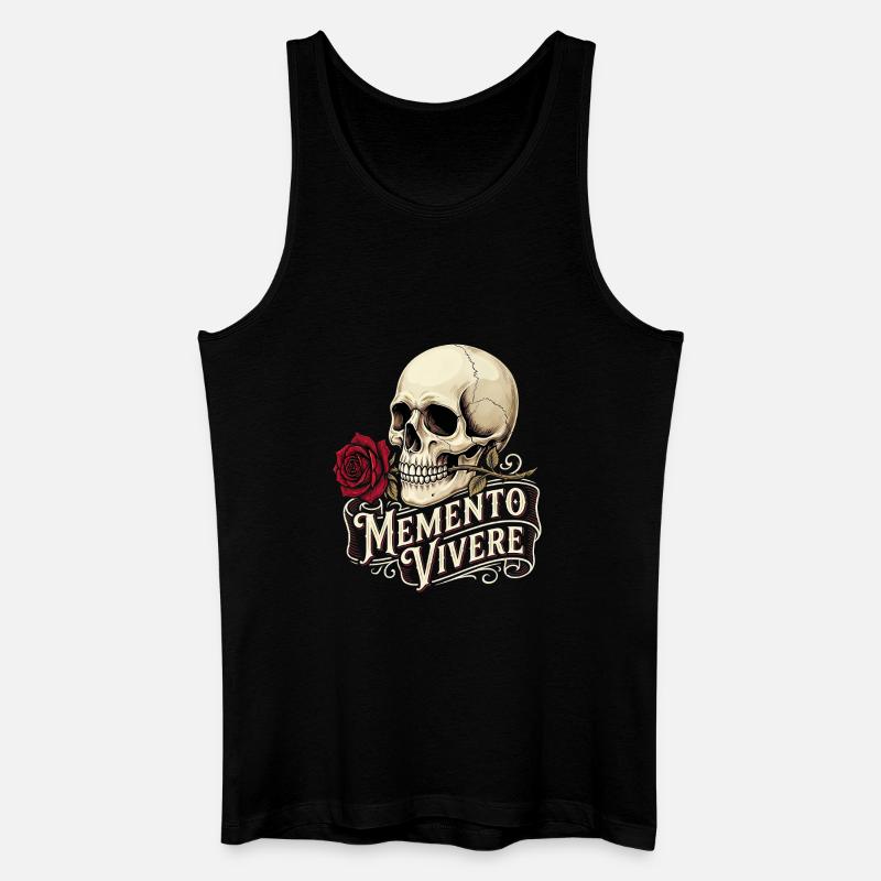 Memento Vivere - Männer Bio Tank Top - Schwarz