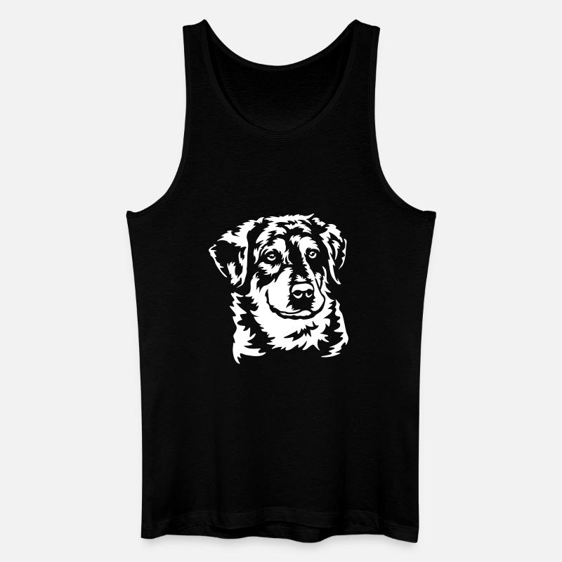 Carea Leones Kopf "Black Edition" - Männer Bio Tank Top - Schwarz